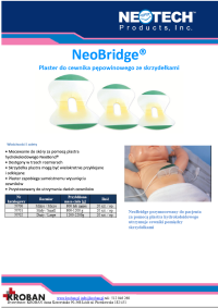 Neotech NeoBridge - Plaster do cewnika ppowinowego ze skrzydekami - pobierz kart produktu