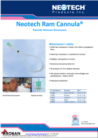 Neotech Ram Cannula - Kaniula tlenowa donosowa - pobierz kart produktu